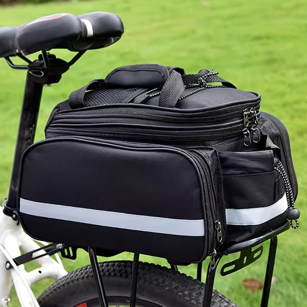 TEMU 27l Mountain Bike Rack Bag - Durable Rear Pack Trunk Carrier - Large Capacity Cycling Accessory For Rides