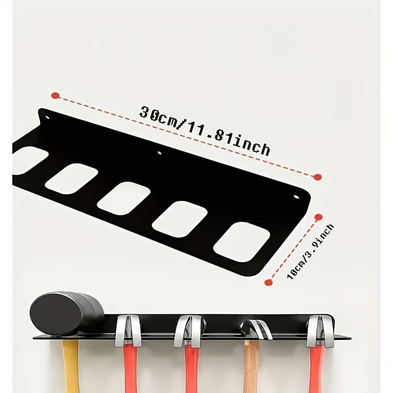 TEMU Wall-mounted Hammer And Mallet Holder, Metal Material, Utility Shelves