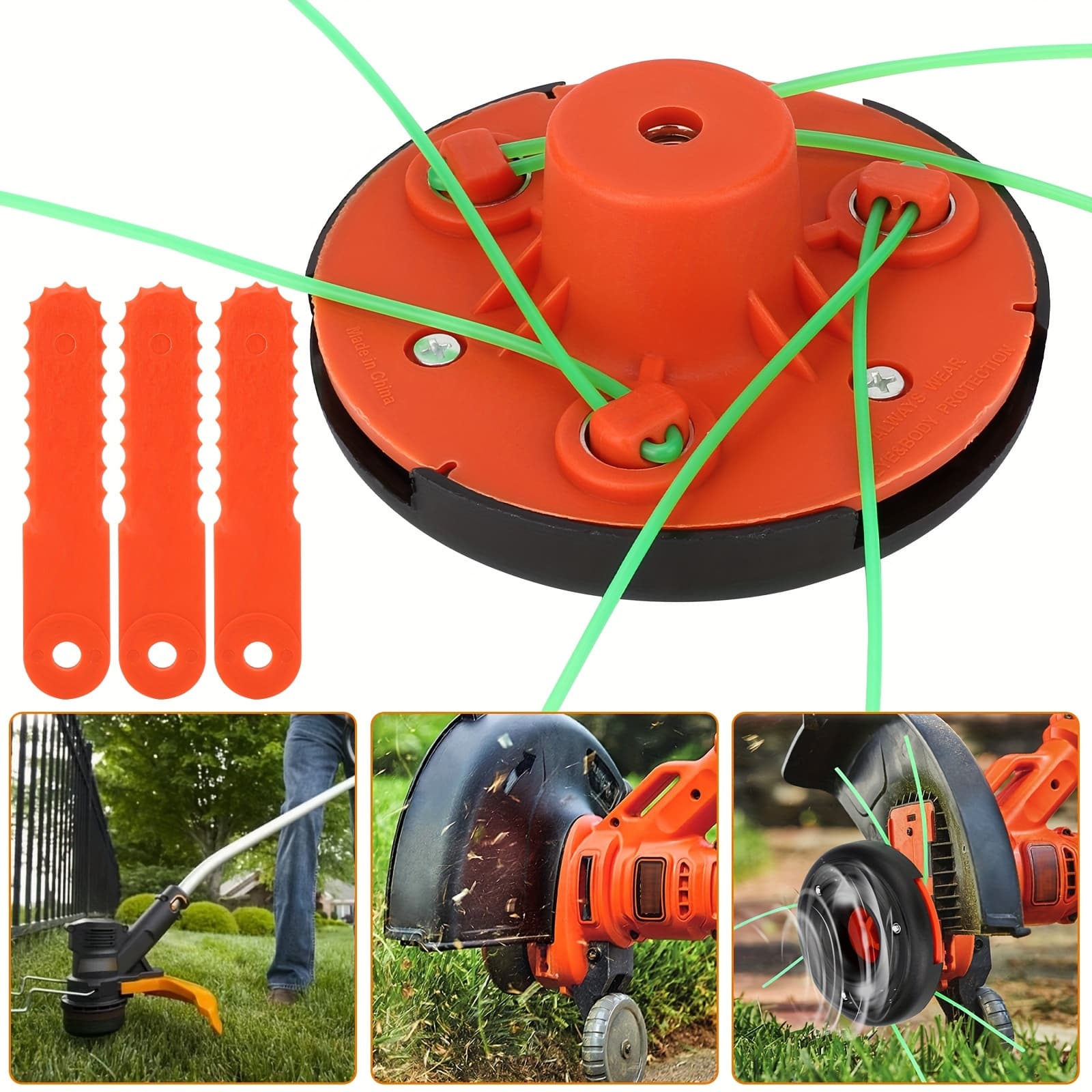 TEMU Universal Trimmer Head, Durable Lawn Mower Head Replacement, Detachable Design For Weeding And Reliable Cutting