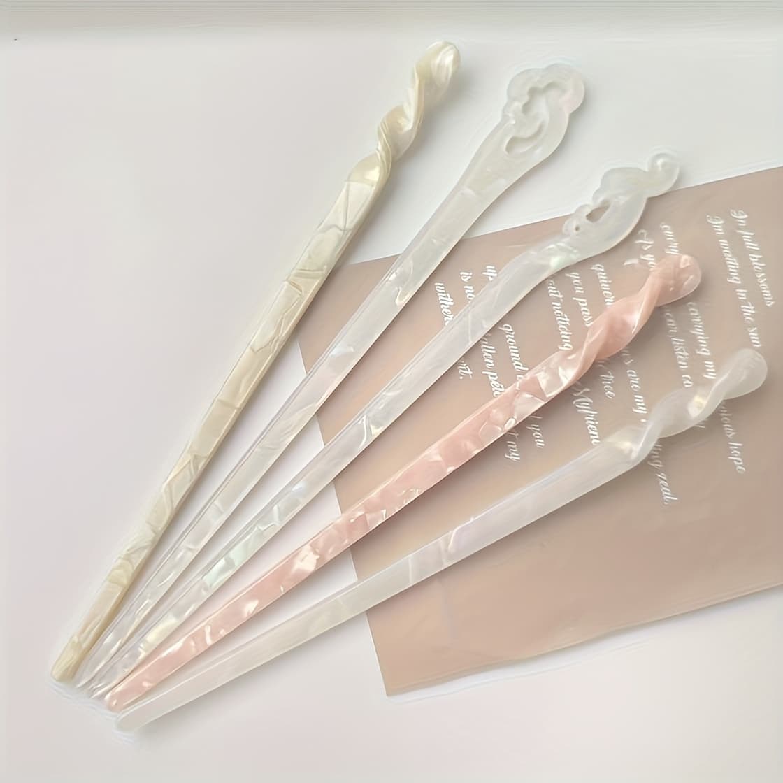 TEMU 5pcs Chinese Style High-end Sandalwood Tassel Hairpins For Hanfu Hairstyling