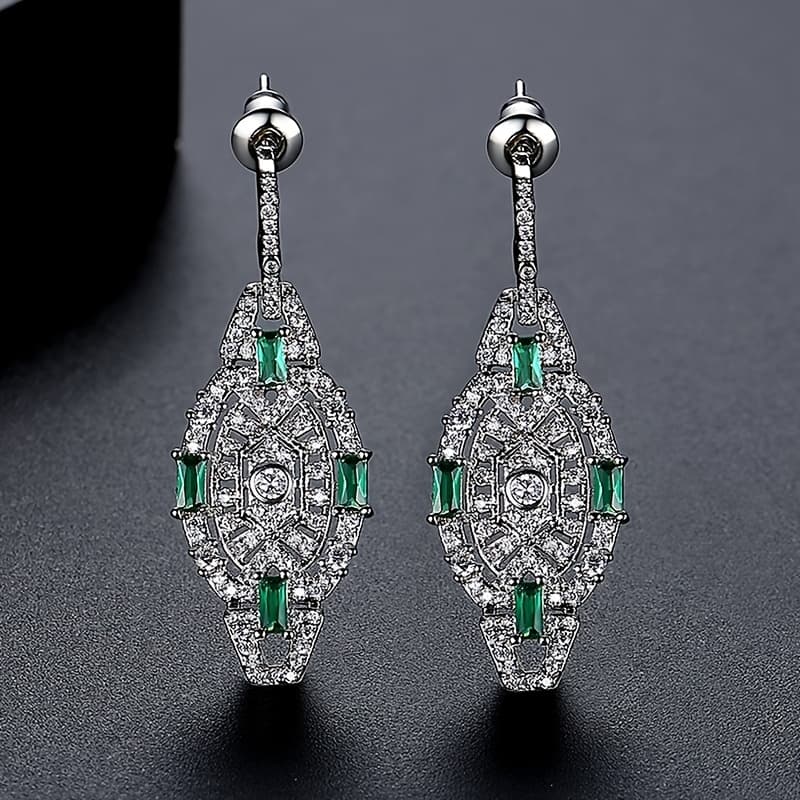 TEMU European And American Elegant Retro Earrings, Luxurious Long, Temperament Ear Pendants, Fashionable High-end Women's Ear Jewelry