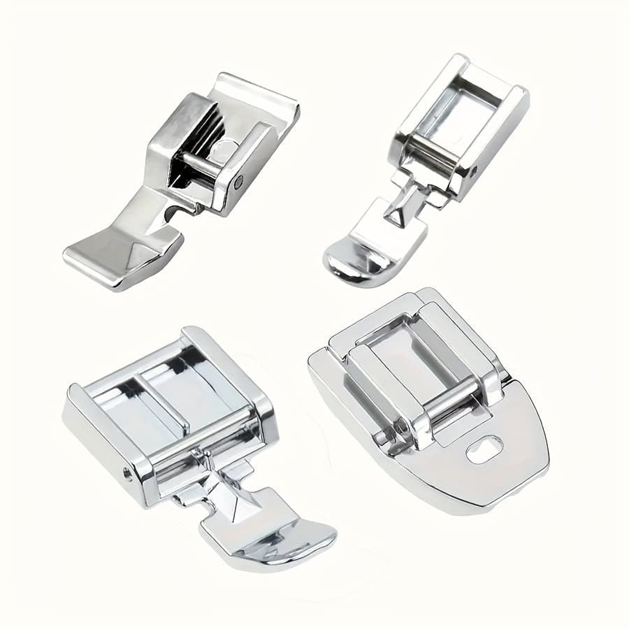 TEMU Set Of 4 Zipper Feet, Multi-functional Sewing Machine Presser Feet - Household Sewing Machine Parts Presser Feet