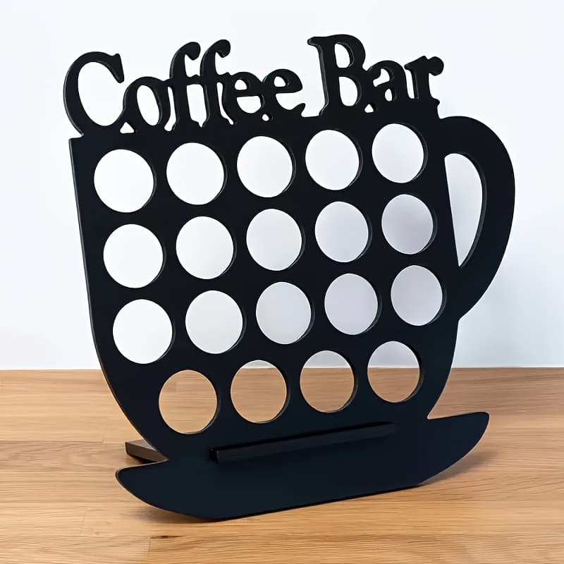 TEMU 19 K Cup Holder For 1pc, Works With , Wooden Coffee Capsule Storage Rack, For Organizing Coffee Pods In Home Or Office Kitchen Counters, Ideal As Birthday Gifts
