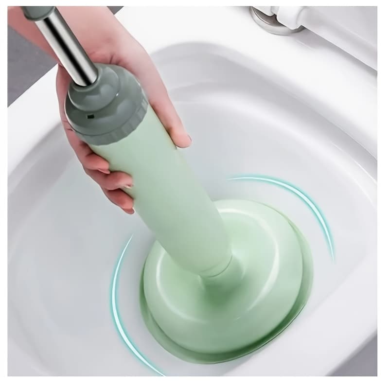 TEMU (fast Delivery) Flexible High-pressure Toilet Plunger, Manual Non-rechargeable Drain Pipe Clog Remover, Durable Plastic Pipe Dredging Equipment, For Bathroom And Kitchen Sinks.