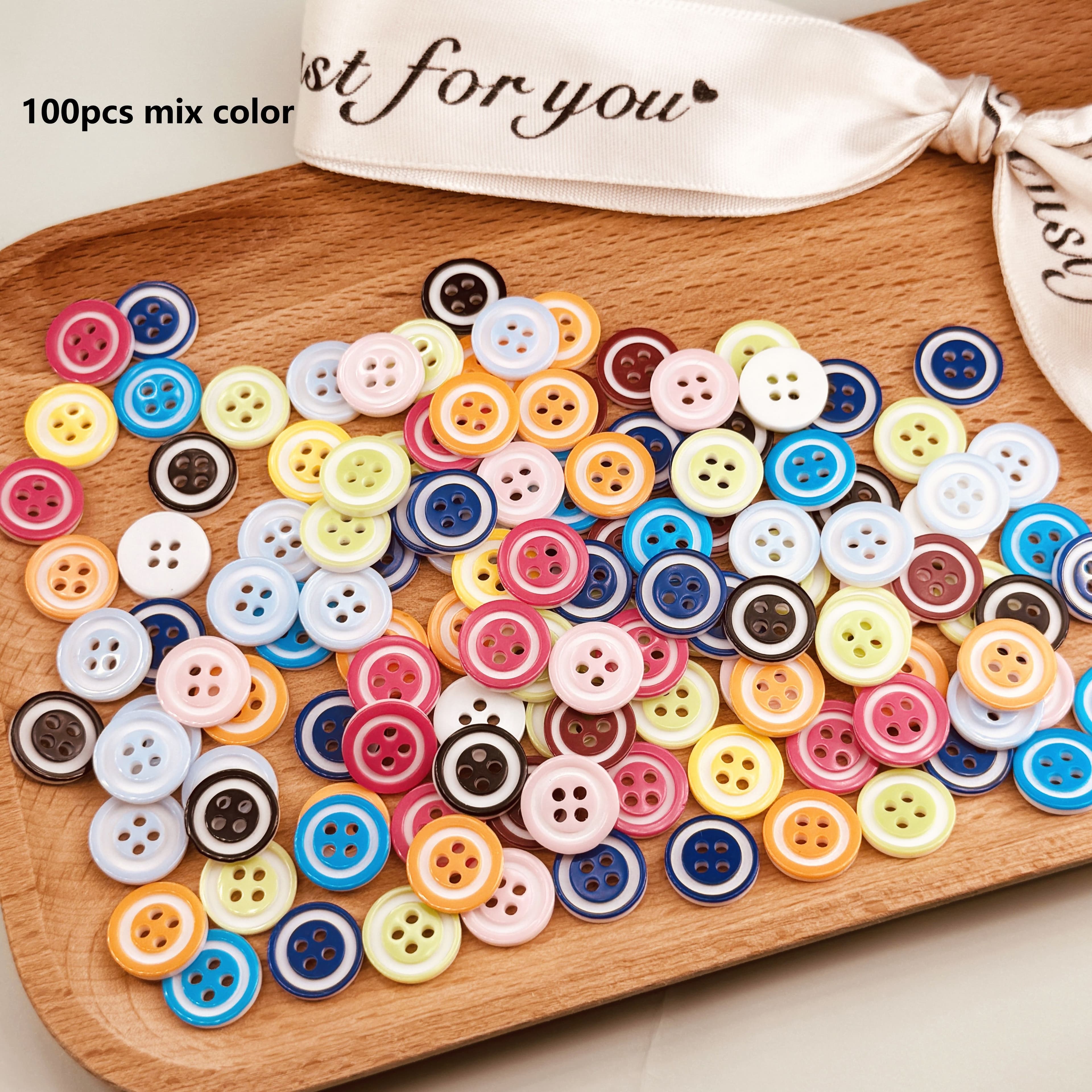 TEMU Multicolor Mixed Handcraft Shirt Buttons 100pcs