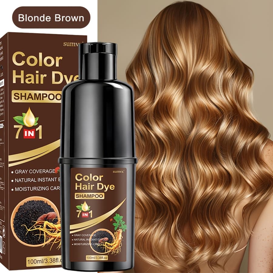 TEMU 100ml Hair Dye Shampoo, Moisturizing And Conditioning, Easy-to-apply Hair Dye, In : Black, Brown, , , And Coffee. A Gift, The Gentle Formula Is Rich In Herbal Ingredients.