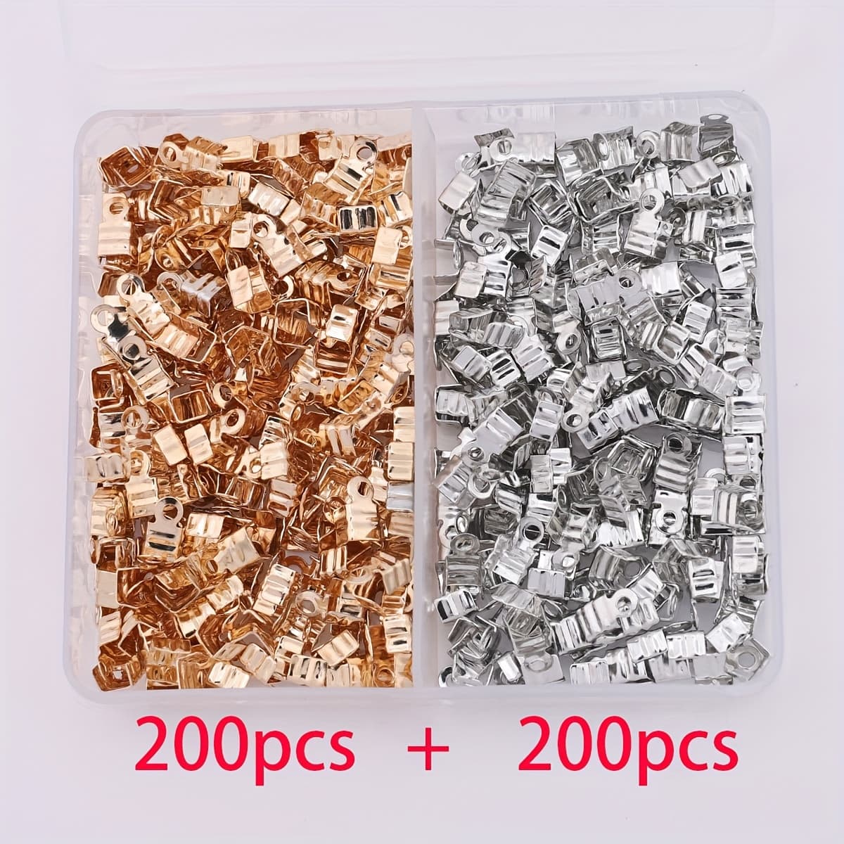 TEMU 400pcs Iron Narrow Clip Cord End Jewelry Making Cord End Clip Bracelet Necklace Mobile Phone Chain Tail Link Piece Jewelry Link Piece Jewelry Supplies Handmade Crafts