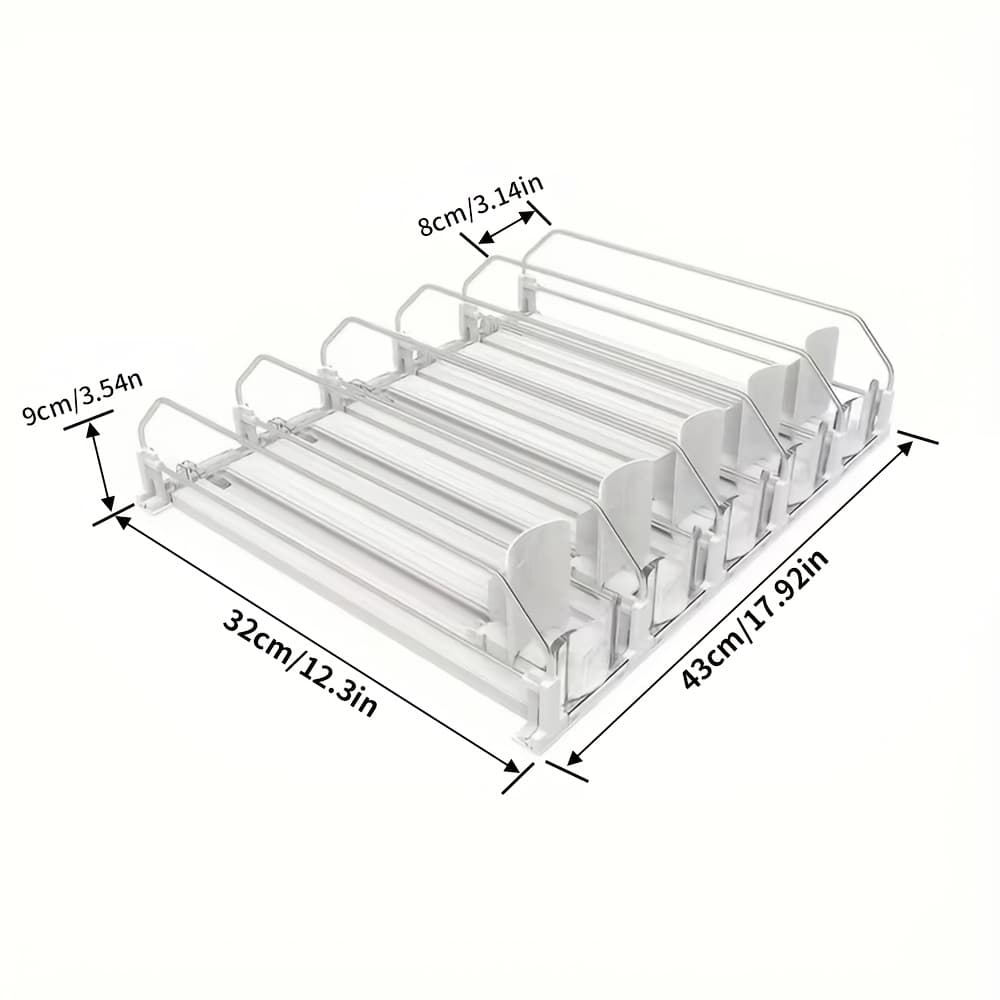 TEMU Adjustable Beverage Organizer For Fridge, Refrigerator Soda Can Organizer, Pop Bottle Storage For Pantry, Kitchen, Space-saving, Easy-