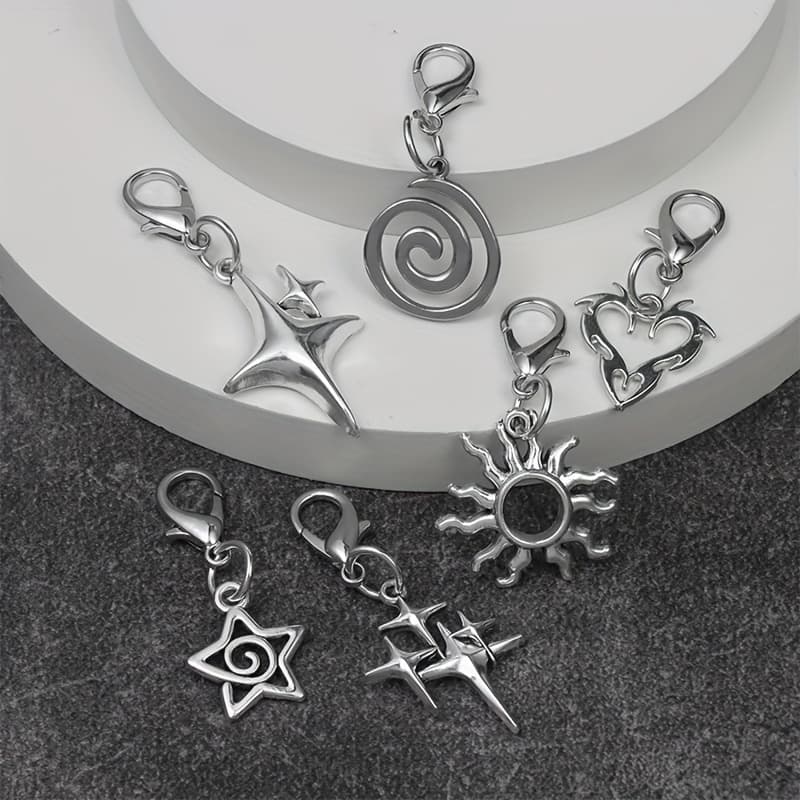 TEMU 6pcs Heart Light And Multi-element Shoe Charms, Gift, Suitable For Diy Shoe Decorations, Perfect Bag Accessories, For Men And Women