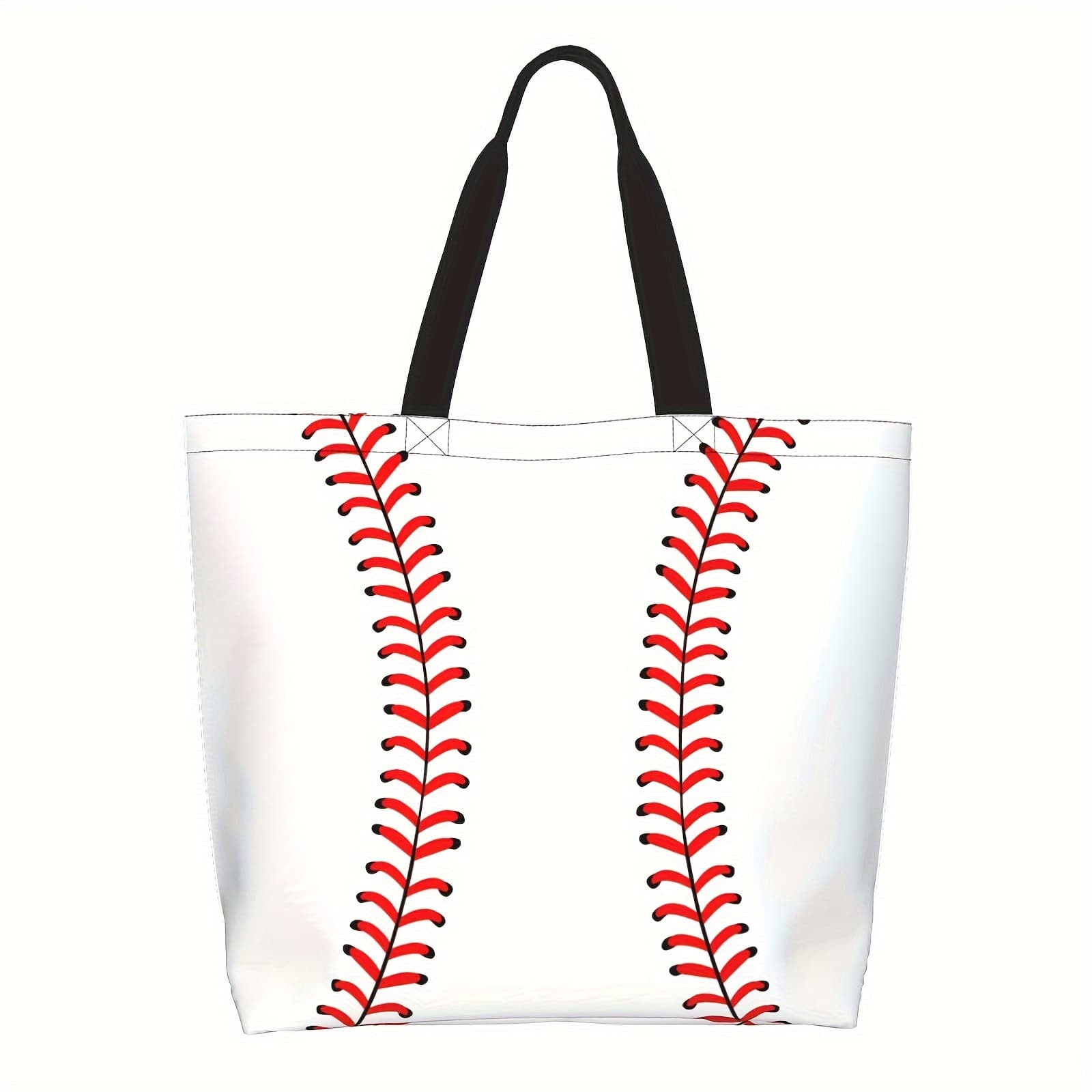 TEMU Woman Baseball Tote Handbag Large Oversize Casual Sports Travel Bag