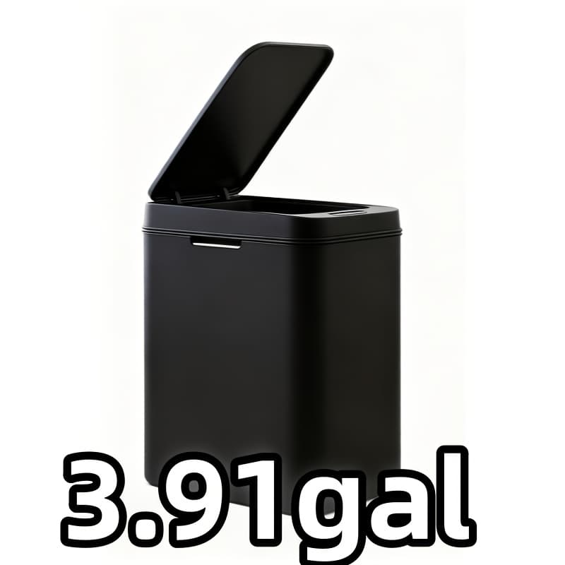 TEMU 14l/3.7gal Narrow- Smart Touchless Bathroom Trash Cans With Lids: Quiet, Battery-powered (not Included). Suitable For Kitchen/bathroom/office/bedrooms.