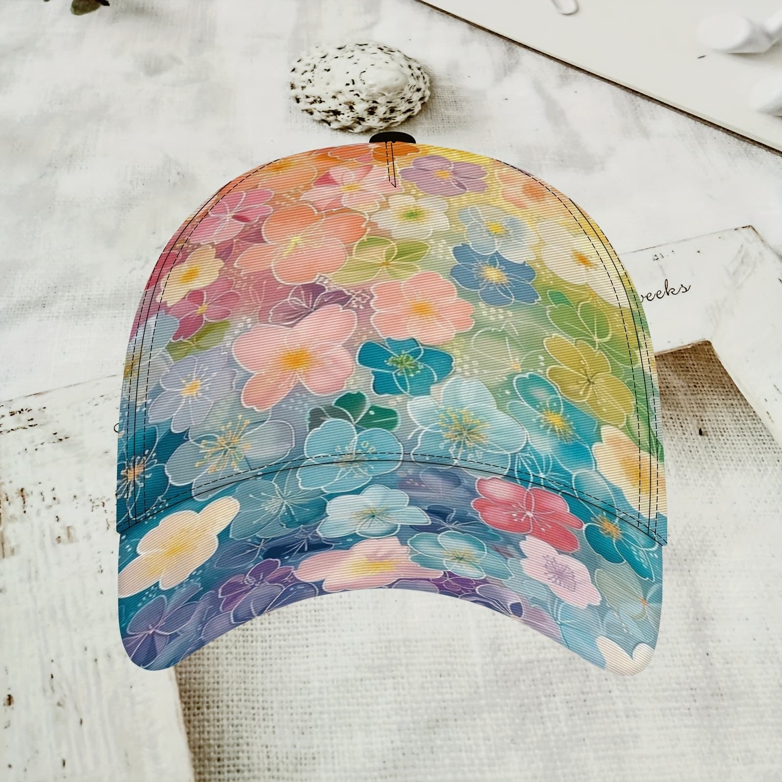 TEMU Colorful-leaf Baseball , Adjustable Snapback Lightweight Breathable Unisex Baseball Hat, Sun Hat For Outdoor Activities, Style, Gifts