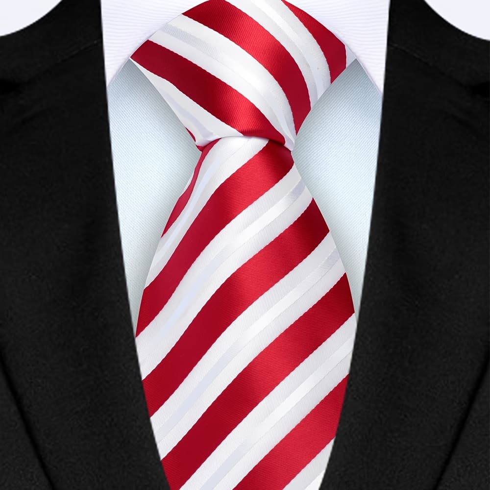 TEMU Ricnais 1 Men's 8cm Striped Tie High Quality Classic Fashion Wedding Party Prom Business Tie