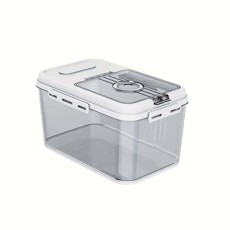 TEMU 1pc Sealed Food Storage Container, Rice Jar, Reusable, Insect-proof And Moisture-proof, Hand-washable, Airtight Grain Dispenser For Kitchen Pantry Organization