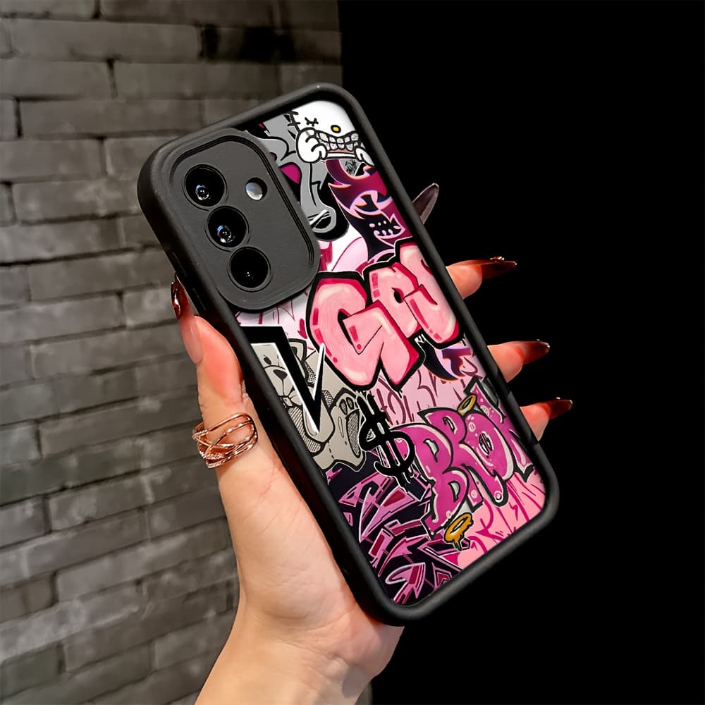 TEMU Graffiti Creative Phone Case For For Galaxy A26 A36 A55 A35 A06 A16 A05 A14 A24 A34 A54 A15 A05s A25 A23 A33 A53 A73 A13 4g 5g Shockproof Soft Tpu Back Cover