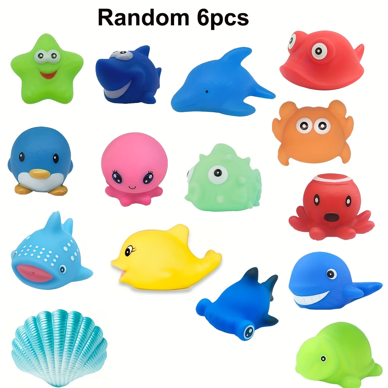 TEMU No Hole Bath Toys, Fishing Light Up Sea Animals Set, Glitter Colorful Bathtub Toys, Bathtub Floating Water Toys, Great Gifts For Bathroom Water Tub Games Pool Party Random Colors