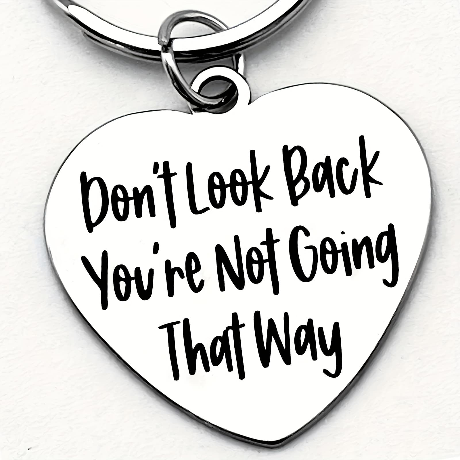 TEMU Don't You're Not " Inspirational Durable Keychain, Creative Gift | | Sturdy Key Ring