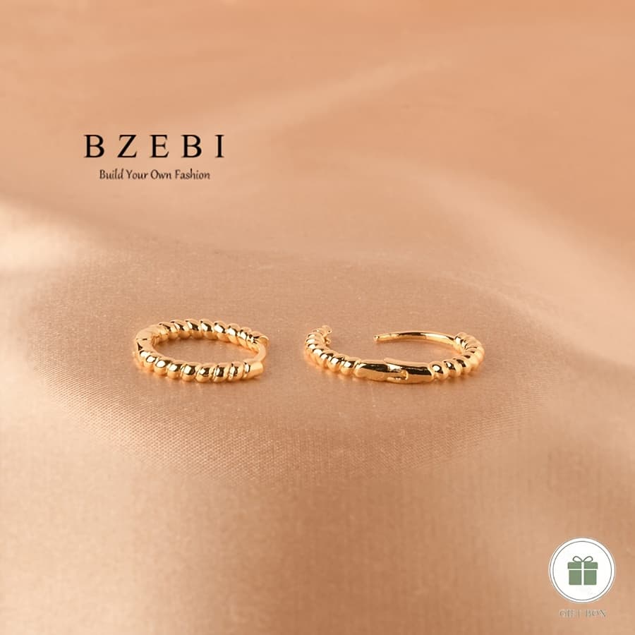 TEMU A Pair Of Women's Fashionable Threaded Stud Earrings, Sparkling Jewelry, Elegant And Simple, For Christmas, Valentine's Day, , New Year, And Birthdays, Gift- A Box, 618e