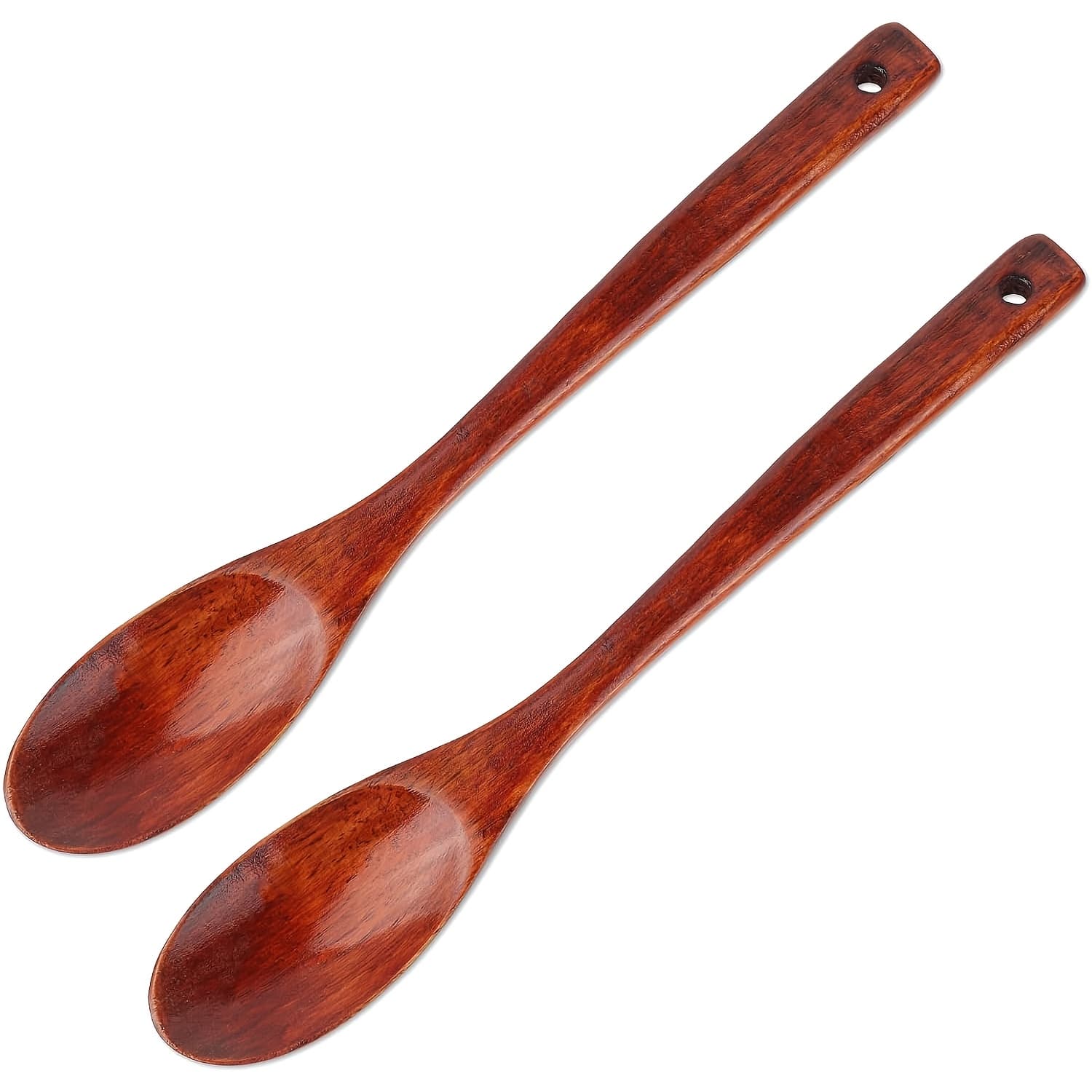TEMU 2 Long Handle Wooden Spoons, Cooking Spoon Mixing Spoon, Soup Spoon, Cooking Wooden Spoon, Soup, Dessert, Cereal And Kitchen Stirring Spoon