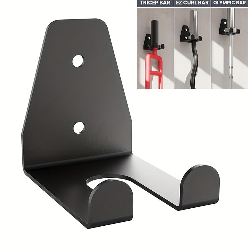 TEMU Wall Mounted Barbell Rack And Gym Additions Rack – Heavy Duty Storage For Barbells, Collars, Bands, And Fitness Gear – Space Saving Home Gym Equipment Organizer