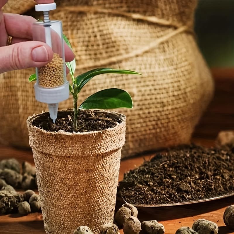TEMU 1pc Handheld Seeddistributor,gardenflowerpot,lawnsowing,precisionseedspreading,transparent Tube, Ergonomic Handle, Manual And Durable Practical Tool, Random Color