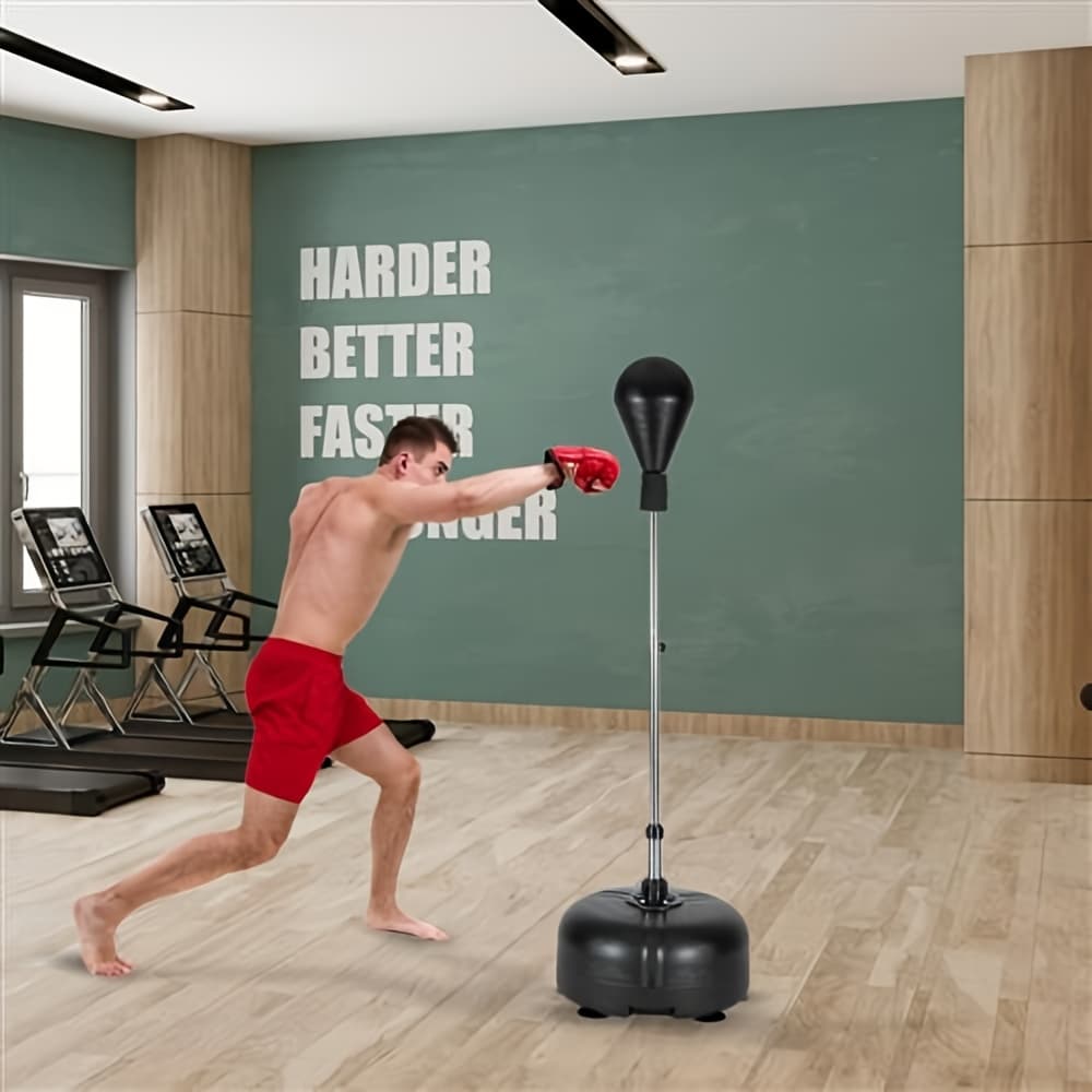 TEMU Matladin Boxing Punching Bag, Freestanding Punching Bag With Stand, Speed Boxing Ball, Adjustable Height For Adults, Perfect For Relax, Fitness, , Easy Assembly & Durable, Black