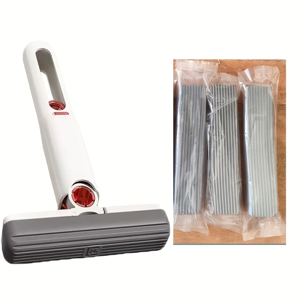 TEMU 1 Set Dog Urine Cleaner, Handheld Mini Mop, Wash-free Mop, Rotatable Head, Portable, Cleaning, Battery-free