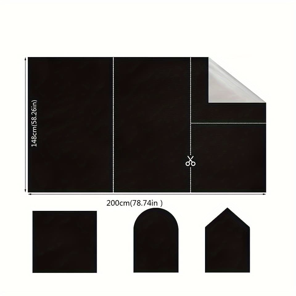 TEMU Portable Blackout Curtains, 100% Light-blocking, Easy To Stick On Without Drilling, Featuring Self-adhesive Closures, Suitable For Windows, Easy To Adjust, Perfect For Home, Office, Or Travel