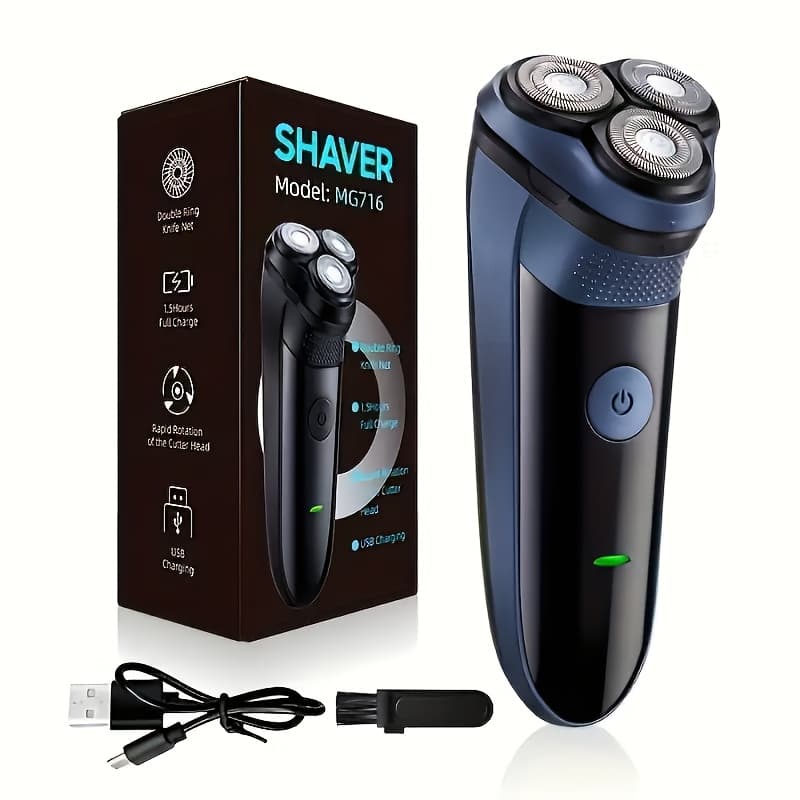 TEMU Men's Electric Shaver - Multifunctional Rotary Shaver, Usb Rechargeable Grooming Kit - For Men - Suitable For Daily Shaving And Travel - Best Valentine's Day Gift For Husband And Boyfriend