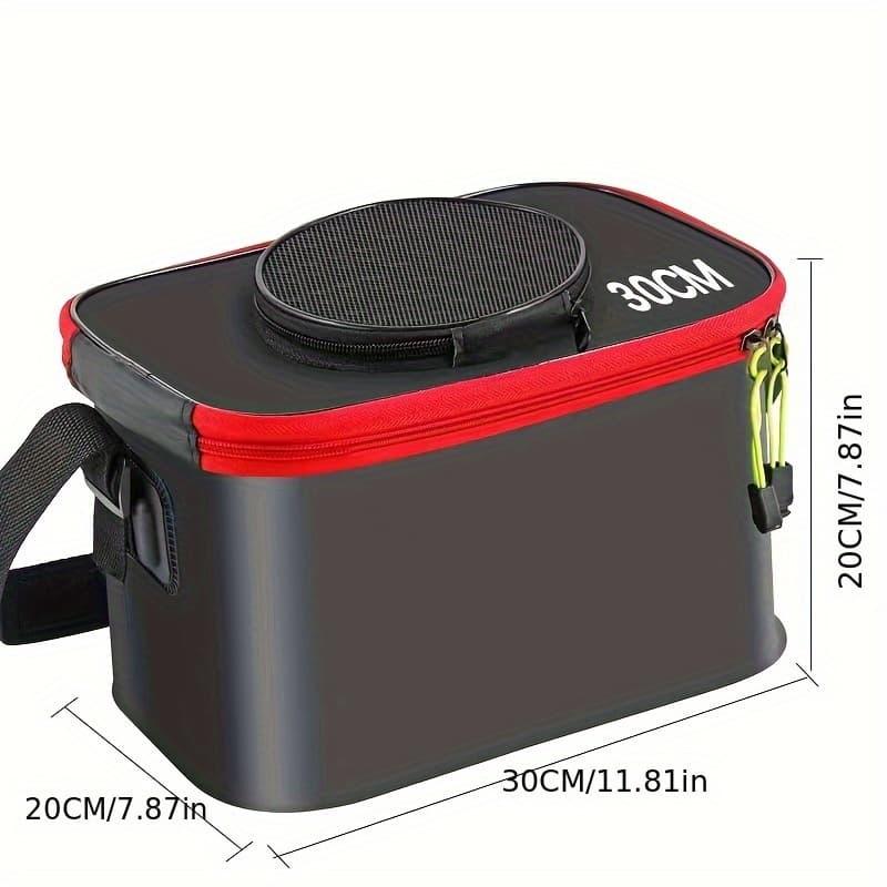 TEMU High Quality Eva Fishing Bucket - Foldable Portable Live Fish Container, Suitable For Storing Live Bait And Baits, Fishing, Camping & Hunting