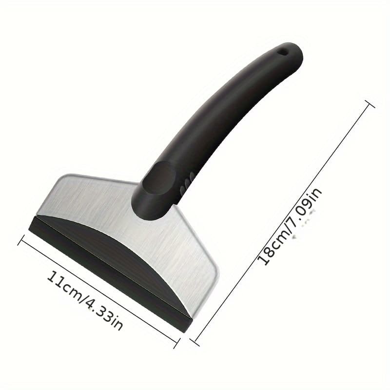 TEMU 1pc Stainless Snow Shovel – Durable Winter Car Tool For Snow Shoveling And De-icing