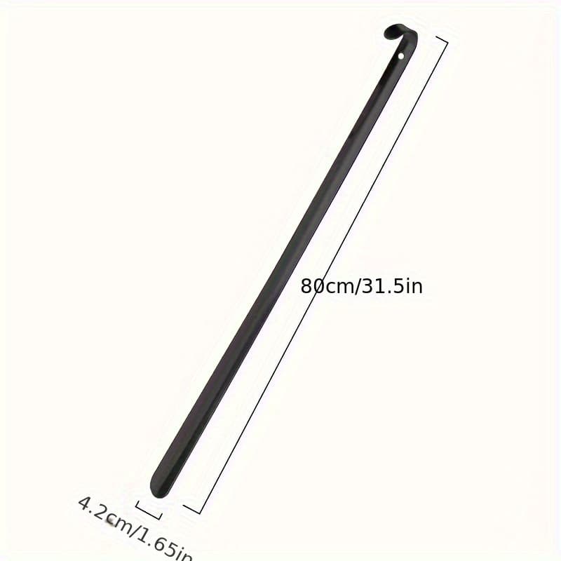TEMU Stainless Steel Long-handle Shoehorn - Portable, Hygienic Lazy Shoe Helper For Boots & Slippers