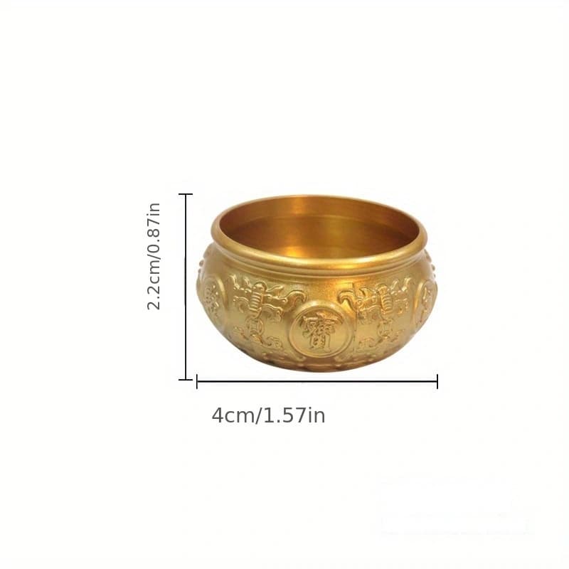 TEMU An Treasure Basin Pure Brass Ornament Metal Cylinder Brass Home Office Universal Gift