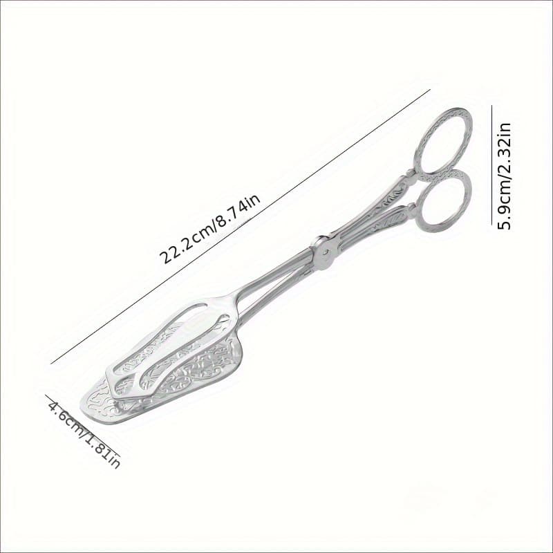 TEMU Food Buffet Clip, Vintage Mid-eastern Style Serving Salad Buffet Food Tong With Exquisite Carving, Great For Holding Bread, Cake, Steak And Other Delicate Ingredients!
