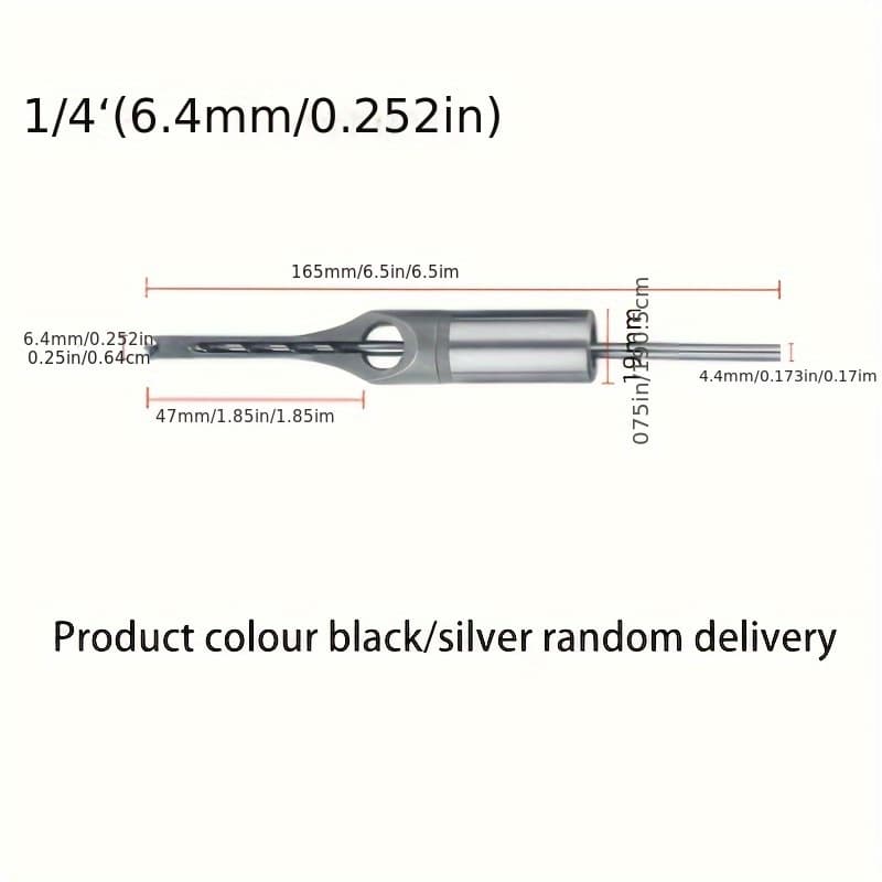 TEMU Woodworking Tool: Twist Square Hole Drill Bit, Chisel Extension Saw & More - Perfect For Carving Diy Furniture! Random Color