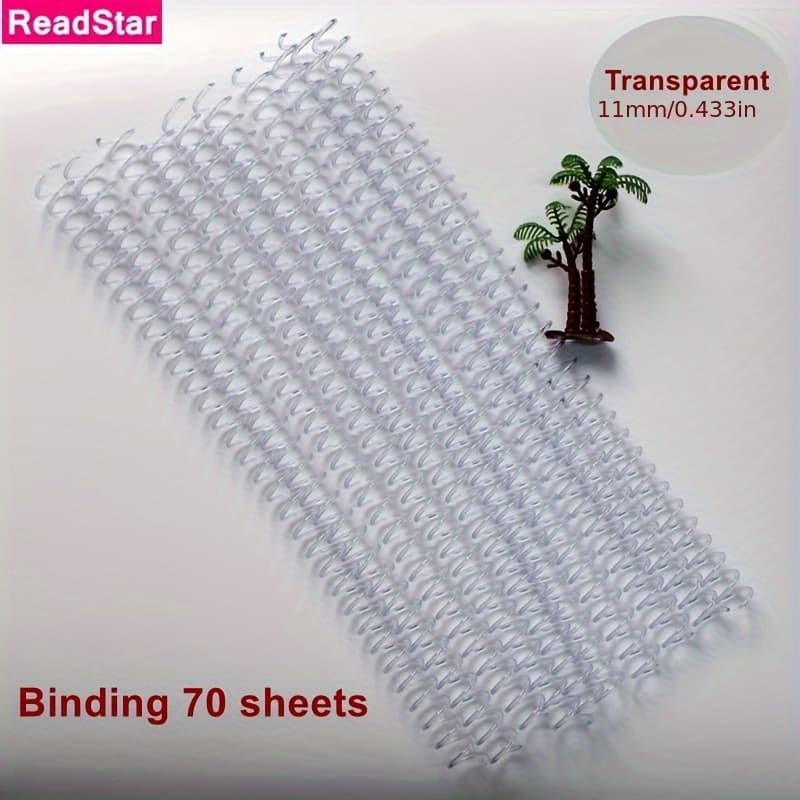 TEMU 10pcs/lot Readstar 30 Rings 3/8inch (9.5mm) Pitch Color Plastic Loose Leaf Binding Ring Pvc Coil Binding Coil For A4 A5 B5 Book Binders