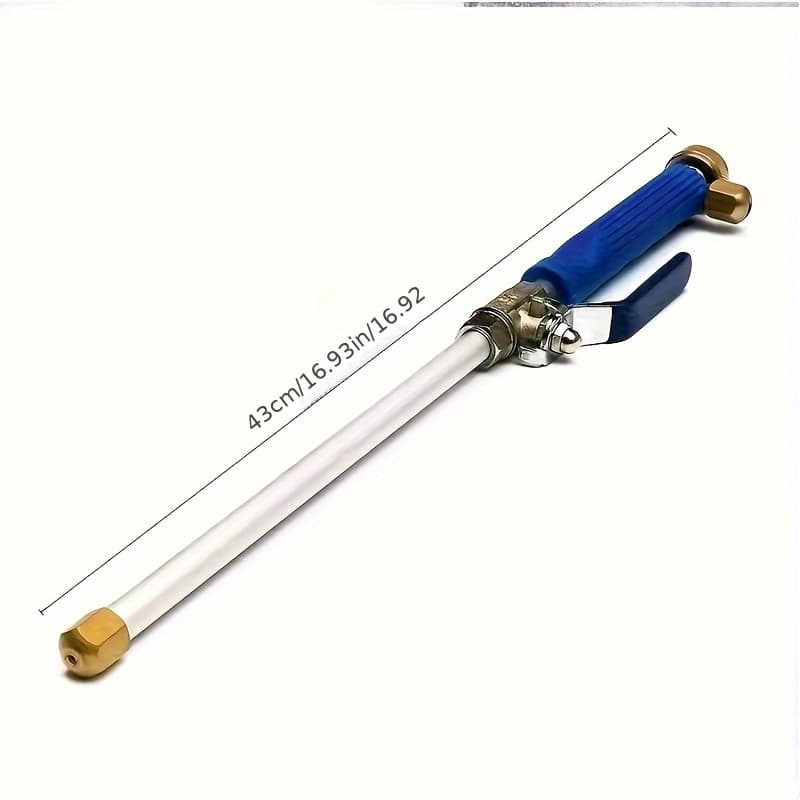 TEMU High Pressure Spray Gun With Nozzle - Suitable For, Metal Garden Hose Attachment For Lawn Care And Gardening, Car Wash Shower Head