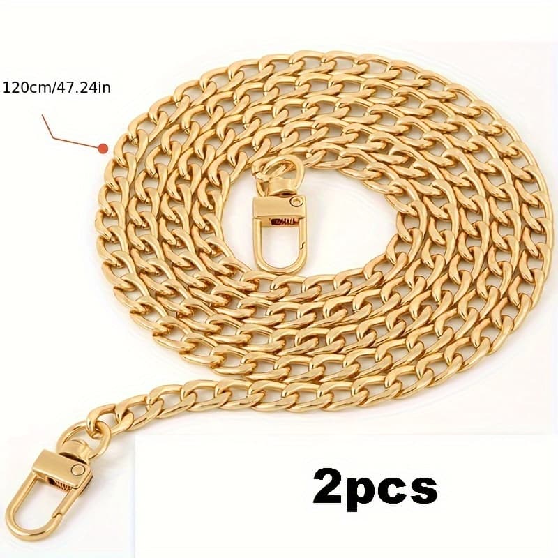 TEMU Chain, 2pcs Crossbody Chain Strap, Chain, Long Chain Crossbody Bag Strap, Wallet, Handbag