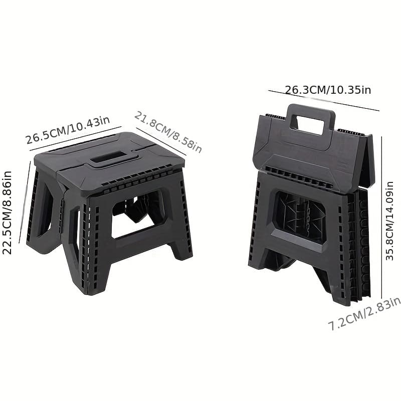 TEMU 330 Pound Heavy-duty Thick Portable Folding Stool - Multi Square Plastic Folding Stool, Suitable For Indoor, Party, Picnic, Fishing | Durable Pp