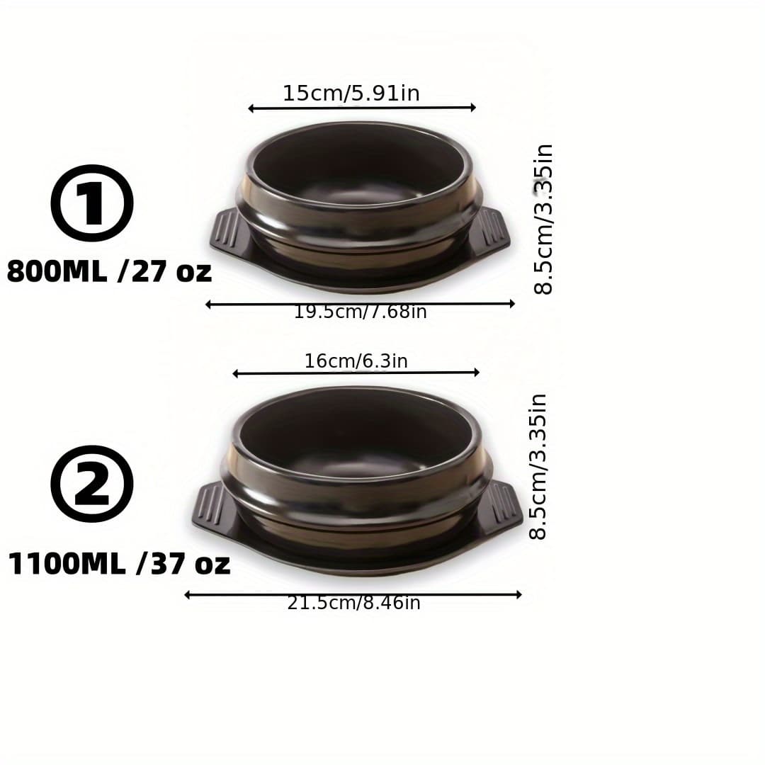 TEMU High-temperature Resistant Cooker, Clay Pot, Ceramic Pot, Stone Pot For , Clay Pot For Clay , Yellow Braised Chicken, Doenjang Soup, Soup, In Multiple Sizes For Home And Commercial Use
