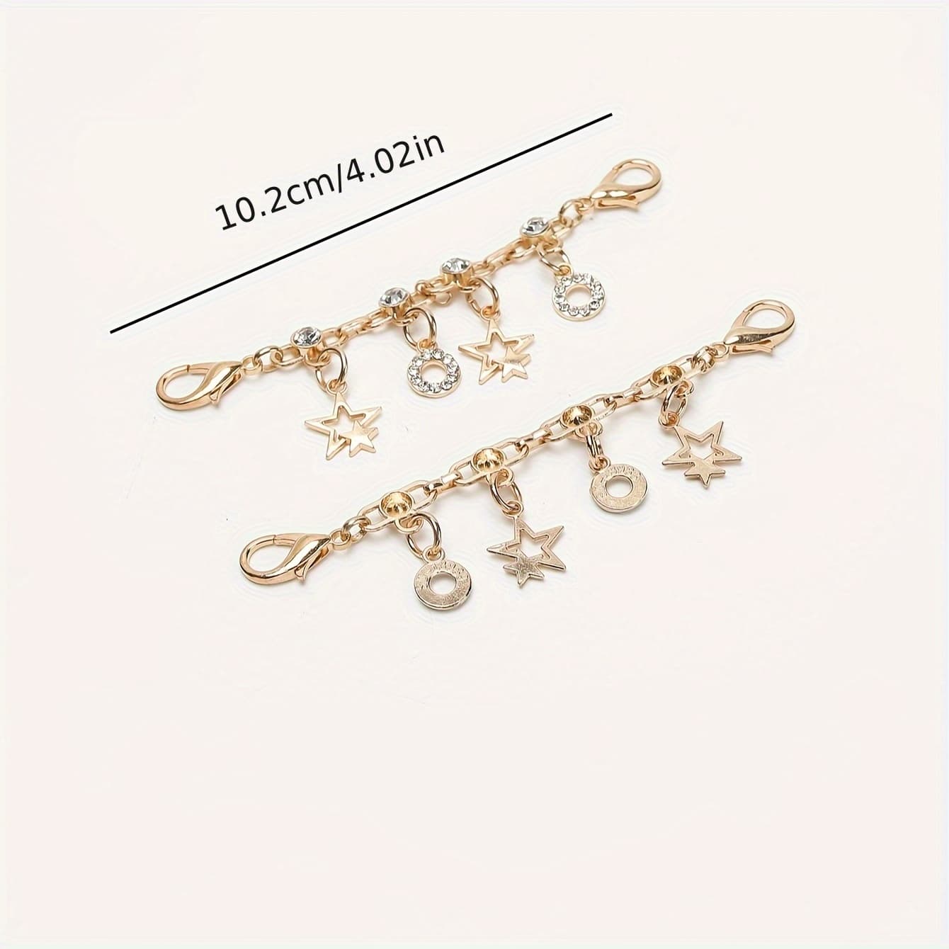 TEMU 2pcs Decorative Chain, Fashionable Shoe Charm For Women's And Men's Casual Shoes