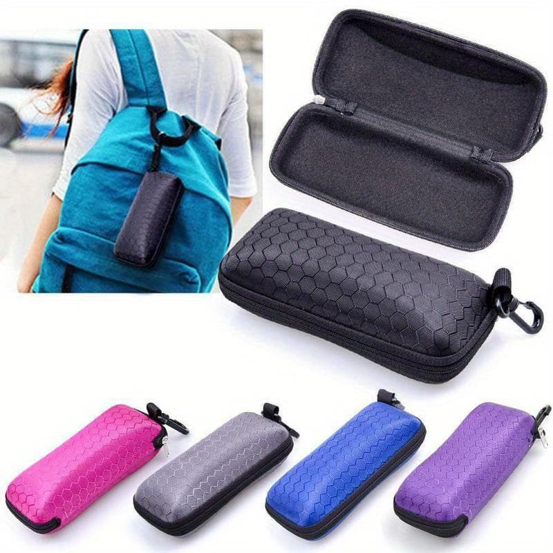 TEMU 5pcs Fashionable And Minimalist Honeycomb Eyewear Cases, Portable Storage Boxes, Durable Protective Containers, And Eyewear Additions