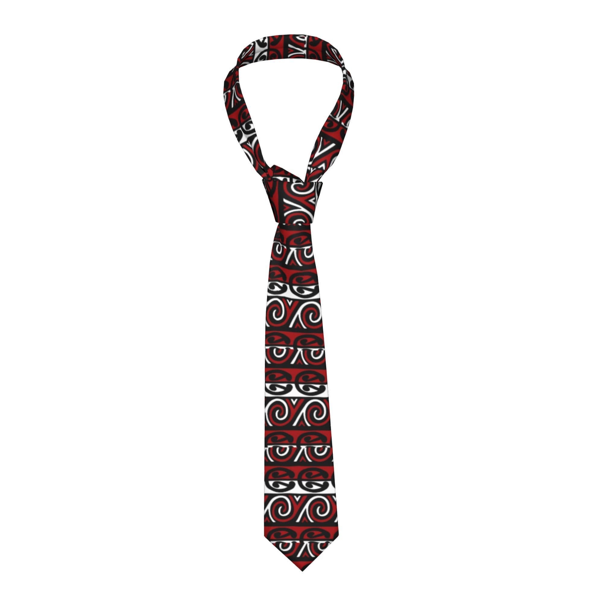 TEMU A Single Maori Kowhaiwhai Lattice Wall Tribal Tattoo Tie For Men, Made From Soft And Comfortable Woven, Weddings, Parties, And Casual Occasions