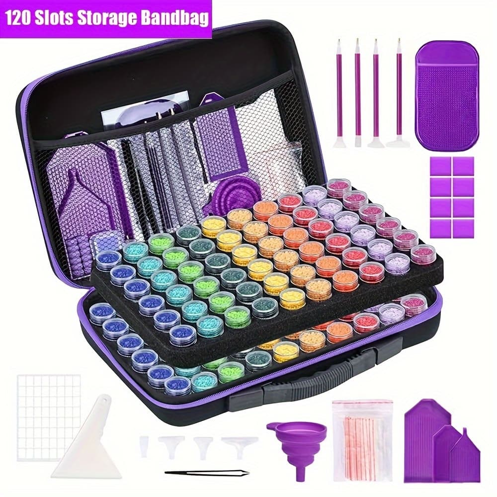 TEMU A Full Collection Of Diamond Painting Tools In Sizes (30/120), Perfect For . It Comes With A Clear Sealed Storage Can Contain , Ideal For Mosaic Art, And Present Love Diamond Painting