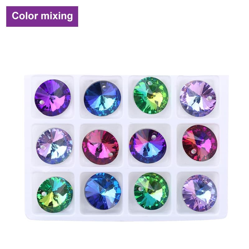 TEMU 10pcs/lot 14mm Satellite Pendant Beads - Sparkling Round Glass For Making, Glossy Suitable For Women' Necklace, Earring, Bracelet Findings