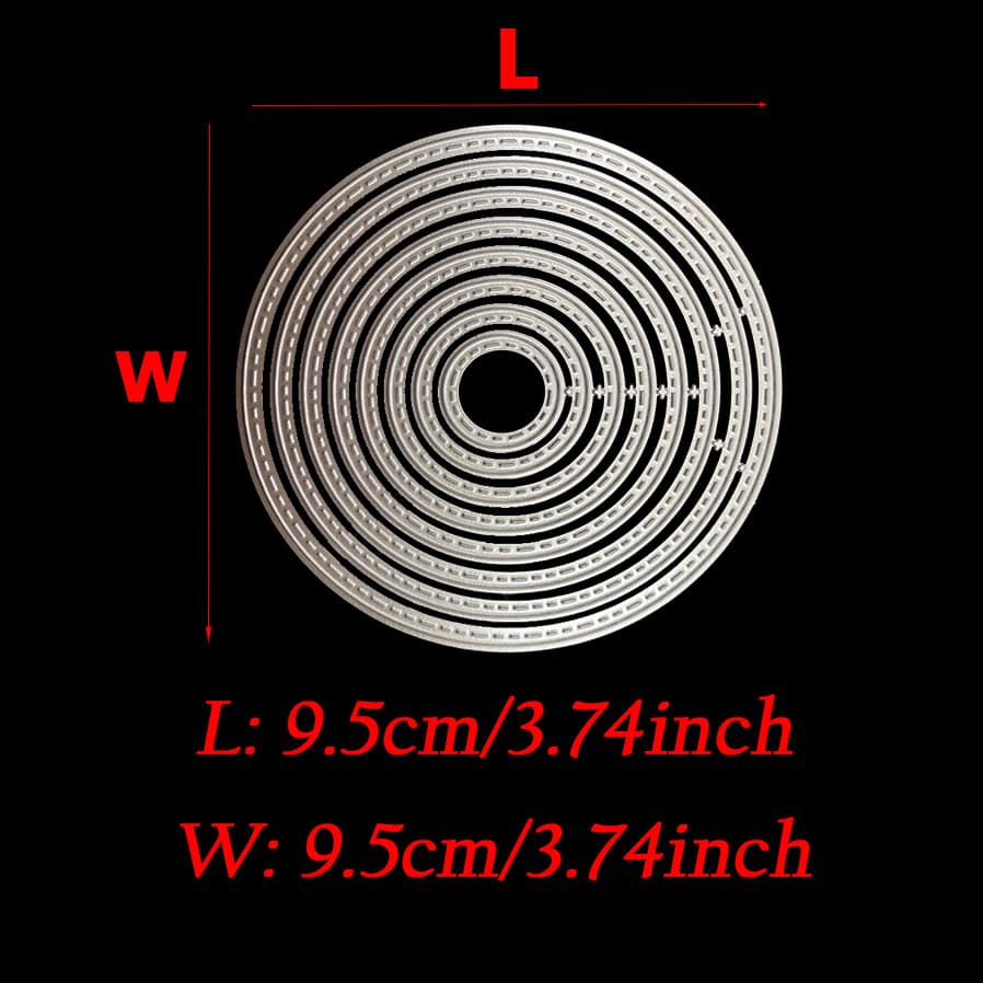 TEMU Geometric Circle Dies Background Metal Cutting Dies Set Stencil For Diy Scrapbooking Paper Gift Card Making Craft