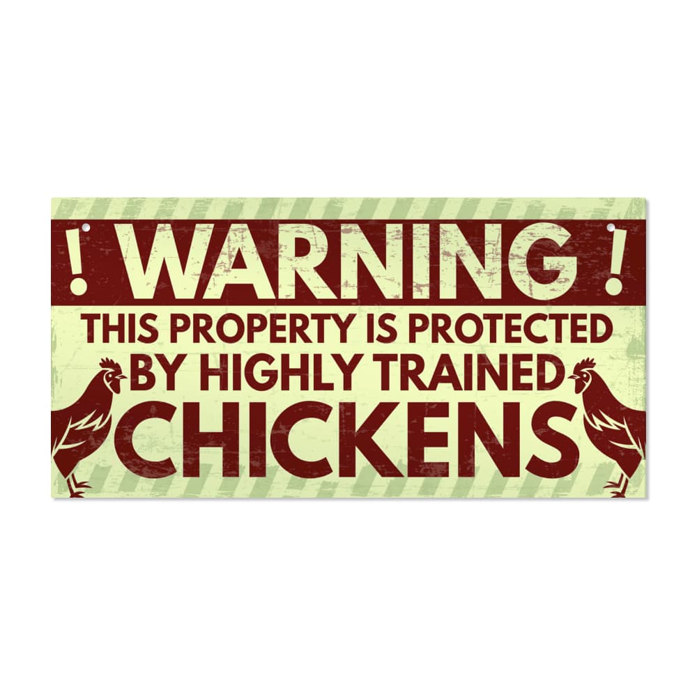 TEMU Humorous Wooden Vintage Warning Sign: This Property Is By Chickens For Henhouse Decor, Measuring 3.9 X 7.8 Inches
