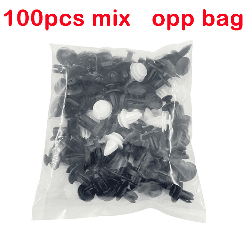 TEMU 100pcs Universal Car Fastener Clips - 6 Different Types Of Plastic Buckles For Secure Fastening