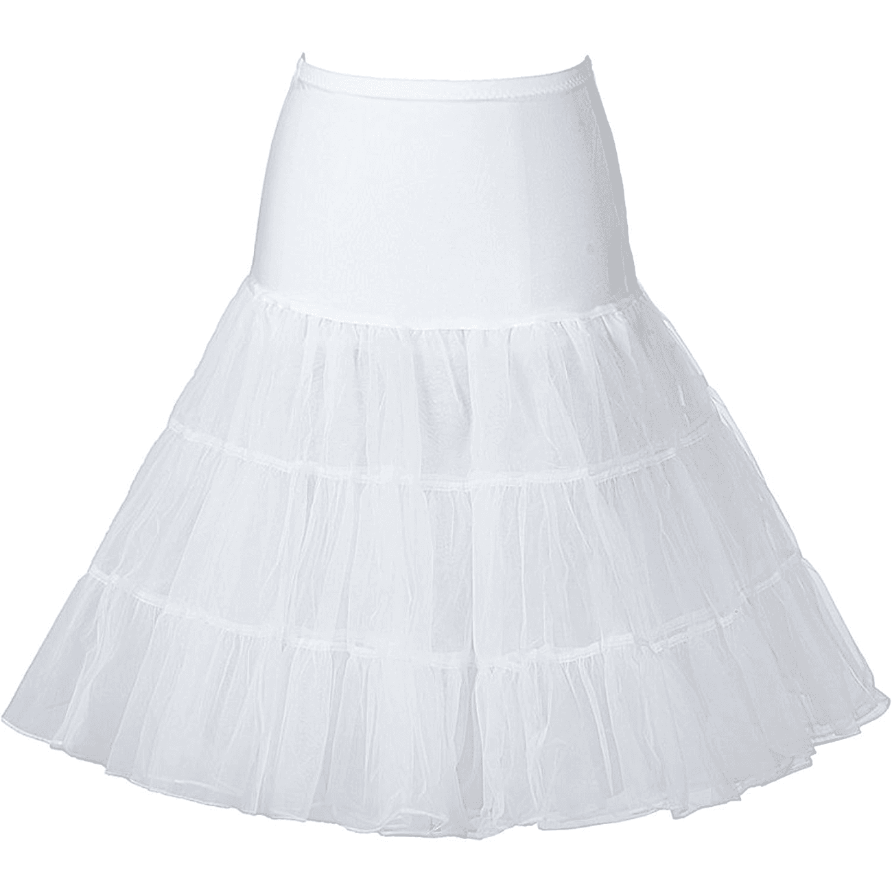 TEMU Vintage A-line Crinoline Half Slips, 26" Swing Petticoat Underskirt, Retro 50s Style Fancy Net Skirt, Yarn Material, Women's Fashion Accessory