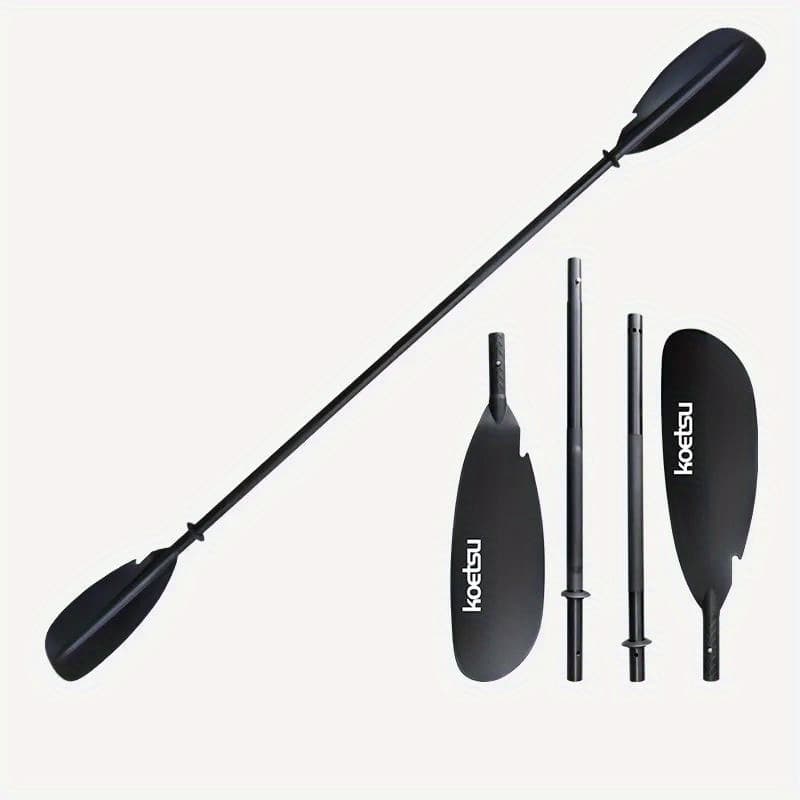 TEMU Koetsu Black Four-section Spliced Kayak Paddle With Reinforced Shaft, Easy To Store And Carry, Stable And Wobble-free, Suitable For Multiple Water